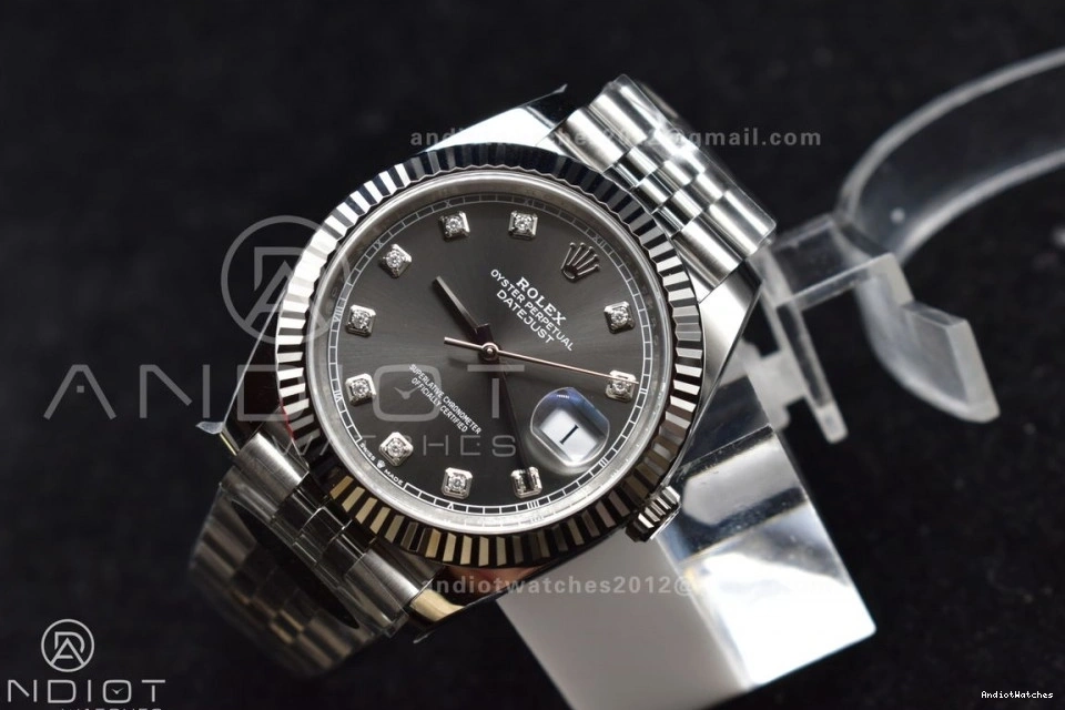 Steel Grey SmartChoice 126334 Best On Bracelet 904L Clean Edition 41 DateJust Dial 1:1 Jubilee 421 SS Diamonds VR 0809